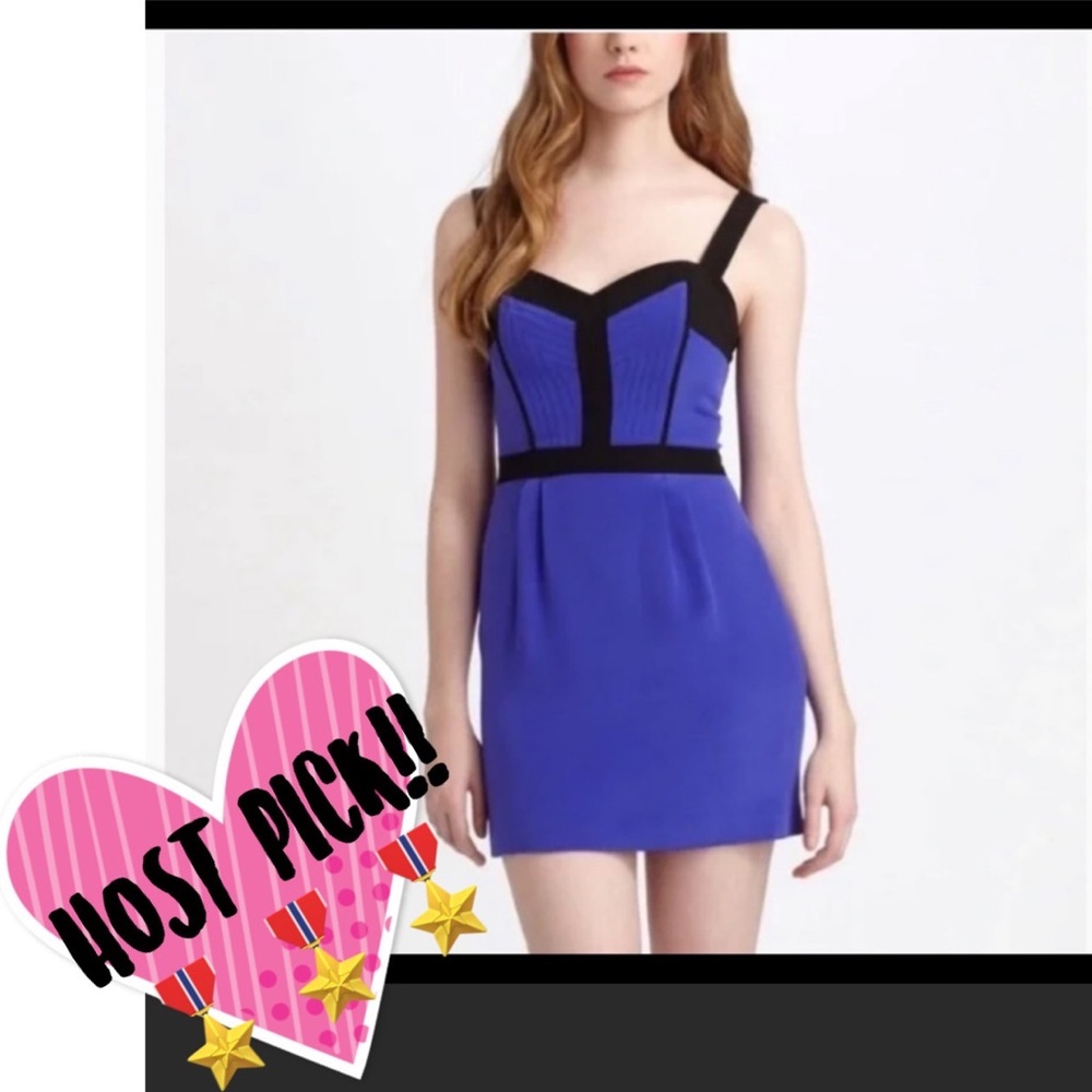 Rebecca Minkoff Violet & Black Night Out Silk Bustie Mini Dress Size 6